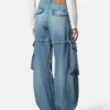 Cargo-Jeans mit niedriger Taille