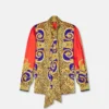 Cheetah Barocco Silk Lavallière-Hemd