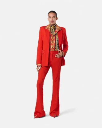 Cheetah Barocco Silk Lavallière-Hemd