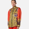 Cheetah Barocco Silk Lavallière-Hemd
