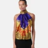 Cheetah Barocco Silk Lavallière-Top