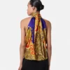 Cheetah Barocco Silk Lavallière-Top
