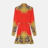 Cheetah Barocco Silk Mini-Hemdkleid