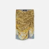 Cheetah Foulard Drapierter Midirock