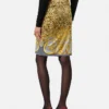 Cheetah Foulard Drapierter Midirock