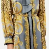 Cheetah Foulard Seiden-Lavallière-Minikleid
