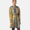 Cheetah Foulard Seiden-Lavallière-Minikleid