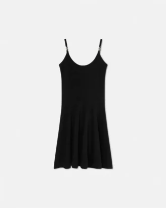 Chenille-Mini-Kleid mit ausgestelltem Rock