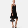 Chenille-Mini-Kleid mit ausgestelltem Rock