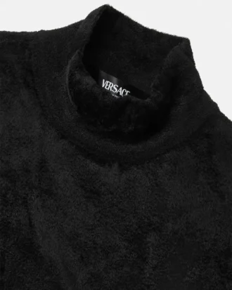Chenille-Top mit Stehkragen