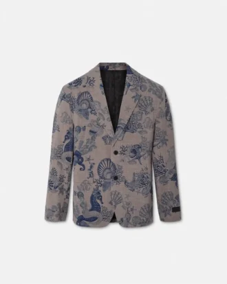 Coral Theatre Einreihiger Blazer aus Wolle