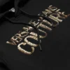Crop-Hoodie mit Kristall-Logo