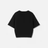 Crop-T-Shirt mit Nieten und Sicherheitsnadel