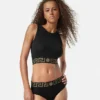 Crop-Top aus Jacquard-Baumwolljersey