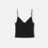 Crop-Top aus Viskose-Strick