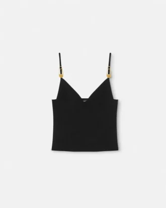 Crop-Top aus Viskose-Strick