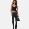 Crop-Top aus Viskose-Strick