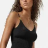 Crop-Top aus Viskose-Strick