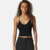 Crop-Top aus Viskose-Strick