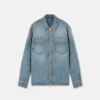 Denim-Overshirt mit Reißverschluss