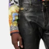 Distressed-Lederhose