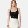 Drapierter Body aus Stretch-Crêpe-Jersey