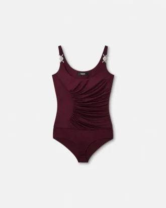 Drapierter Body aus Viskose-Jersey