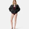 Drapierter Body aus Viskose-Jersey