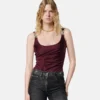 Drapierter Body aus Viskose-Jersey
