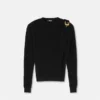 Drapierter Pullover aus Wollstrick