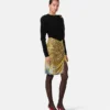 Drapierter Pullover aus Wollstrick