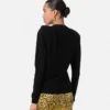 Drapierter Pullover aus Wollstrick