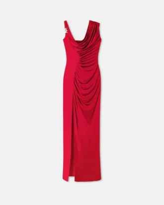 Drapiertes Kleid aus Viskose-Jersey