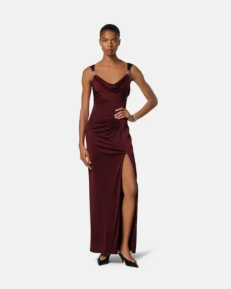 Drapiertes Kleid aus Viskose-Jersey