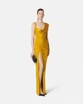 Drapiertes Kleid aus Viskose-Jersey