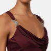 Drapiertes Kleid aus Viskose-Jersey