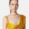 Drapiertes Kleid aus Viskose-Jersey
