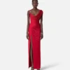 Drapiertes Kleid aus Viskose-Jersey