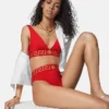 ECONYL® Bikini-Höschen mit hoher Taille