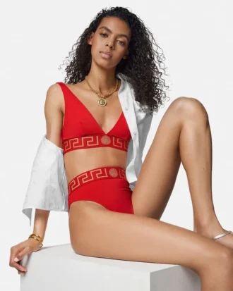 ECONYL® Bikini-Höschen mit hoher Taille