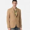 Einreihiger Blazer aus melierter Wolle