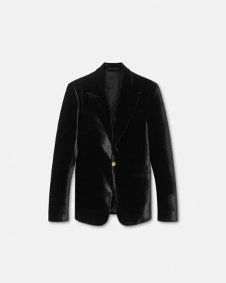 Einreihiger Blazer aus Samt