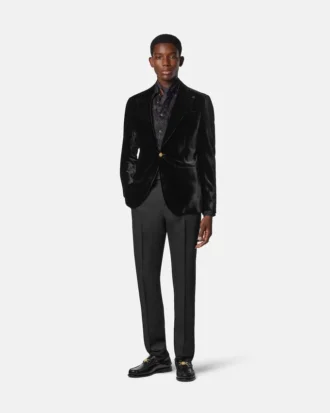Einreihiger Blazer aus Samt