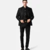 Einreihiger Blazer mit Leoparden-Jacquardmuster