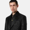 Einreihiger Blazer mit Leoparden-Jacquardmuster