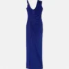 Envers-Satin-Crêpe-Drapiertes Abendkleid