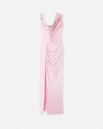 Envers-Satin-Crêpe-Drapiertes Abendkleid