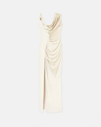 Envers-Satin-Crêpe-Drapiertes Abendkleid
