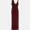 Envers-Satin-Crêpe-Drapiertes Abendkleid