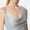 Envers-Satin-Crêpe-Drapiertes Abendkleid